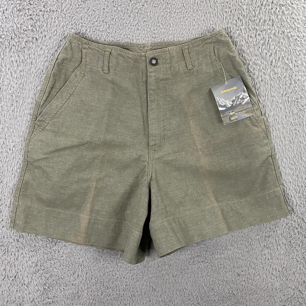 Vintage Patagonia Long Canvas Shorts Womens 10  Bermuda Hiking Cotton Stand Up
